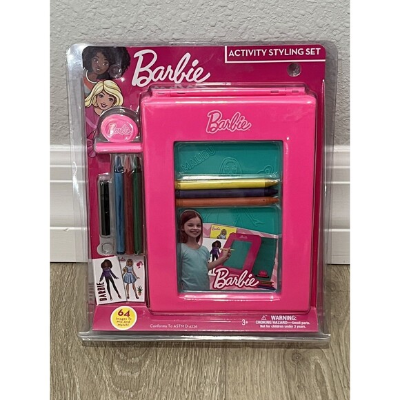 Barbie Activity Styling Set -64 Images to Mix & Match Fashion Design Drawings - Picture 1 of 6